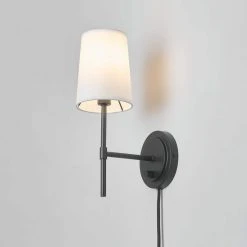 Ridgeway 1-Light Matte Black Wall Sconce by Hampton Bay -Hampton Bay Sales matte black hampton bay vanity lighting 65755 fa 1000