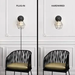 Bryson 1-Light Matte Black Wall Sconce LED Bulb Included by Hampton Bay -Hampton Bay Sales matte black hampton bay vanity lighting 65873 31 1000