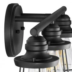 Southbourne 3-Light Matte Black Vanity Light with Open Steel Cage Frame by Hampton Bay -Hampton Bay Sales matte black hampton bay vanity lighting dshd19522v 1d 1000