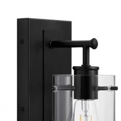 Regan 4.5 in. 1-Light Matte Black Bathroom Vanity Light with Clear Glass Shades by Hampton Bay 12 Regan 4.5 in. 1-Light Matte Black Bathroom Vanity Light with Clear Glass Shades by Hampton Bay -Hampton Bay Sales matte black hampton bay vanity lighting dshd19574v 40 1000