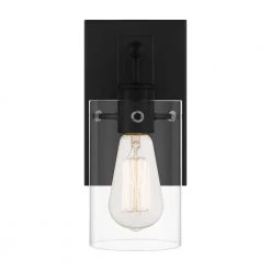Regan 4.5 in. 1-Light Matte Black Bathroom Vanity Light with Clear Glass Shades by Hampton Bay 15 Regan 4.5 in. 1-Light Matte Black Bathroom Vanity Light with Clear Glass Shades by Hampton Bay -Hampton Bay Sales matte black hampton bay vanity lighting dshd19574v 77 1000