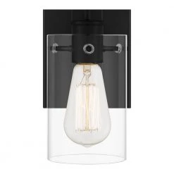 Regan 4.5 in. 1-Light Matte Black Bathroom Vanity Light with Clear Glass Shades by Hampton Bay 19 Regan 4.5 in. 1-Light Matte Black Bathroom Vanity Light with Clear Glass Shades by Hampton Bay -Hampton Bay Sales matte black hampton bay vanity lighting dshd19574v fa 1000