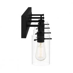 Regan 29.25 in. 4-Light Matte Black Bathroom Vanity Light with Clear Glass Shades by Hampton Bay 26 Regan 29.25 in. 4-Light Matte Black Bathroom Vanity Light with Clear Glass Shades by Hampton Bay -Hampton Bay Sales matte black hampton bay vanity lighting dshd19574v3 d4 1000