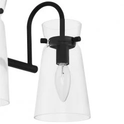 Vinton Place 22 in. 3-Light Matte Black Bathroom Vanity Light with Clear Shades by Hampton Bay -Hampton Bay Sales matte black hampton bay vanity lighting dshd19576v1 a0 1000