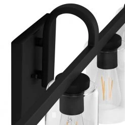 Kendall Manor 29 in. 4 Light Matte Black Bathroom Vanity Light with Clear Glass Shades by Hampton Bay 9 Kendall Manor 29 in. 4 Light Matte Black Bathroom Vanity Light with Clear Glass Shades by Hampton Bay -Hampton Bay Sales matte black hampton bay vanity lighting ehd82620 4 mb 1d 1000