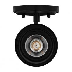 Truitt 5 in. 1-Light Matte Black Transitional Wall Mount Sconce Light with Frosted and Clear Edge Glass Shade by Hampton Bay -Hampton Bay Sales matte black hampton bay vanity lighting hb2594 43 1d 1000