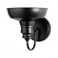 Elmcroft 7.63 in. 1-Light Matte Black Modern Farmhouse Wall Mount Sconce Light with Metal Shade by Hampton Bay 16 Elmcroft 7.63 in. 1-Light Matte Black Modern Farmhouse Wall Mount Sconce Light with Metal Shade by Hampton Bay -Hampton Bay Sales matte black hampton bay vanity lighting hb3670 43 66 1000