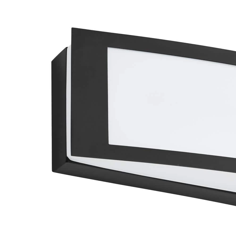 Woodbury 24.6 in. 1-Light Matte Black Integrated LED Bathroom Vanity Light Bar with Frosted Acrylic Shade by Hampton Bay 4 Woodbury 24.6 in. 1-Light Matte Black Integrated LED Bathroom Vanity Light Bar with Frosted Acrylic Shade by Hampton Bay - Image 4