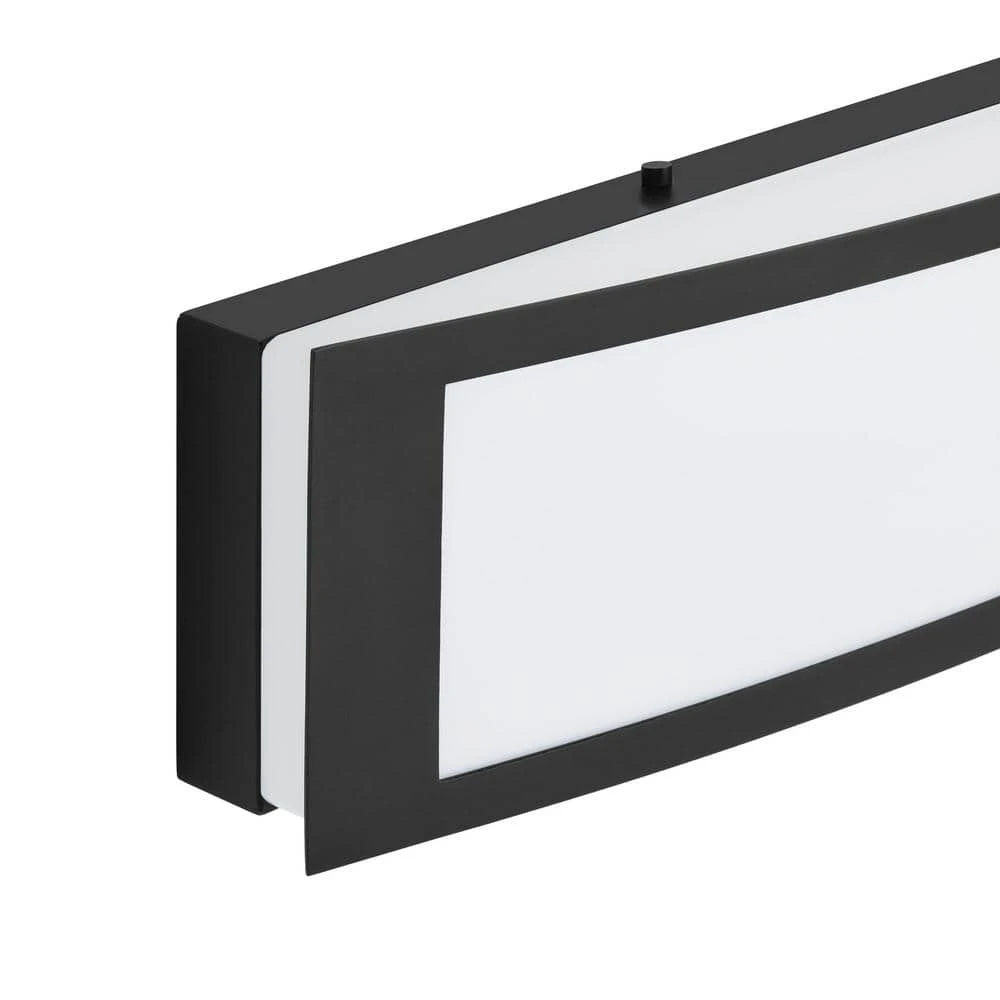Woodbury 24.6 in. 1-Light Matte Black Integrated LED Bathroom Vanity Light Bar with Frosted Acrylic Shade by Hampton Bay 5 Woodbury 24.6 in. 1-Light Matte Black Integrated LED Bathroom Vanity Light Bar with Frosted Acrylic Shade by Hampton Bay - Image 5