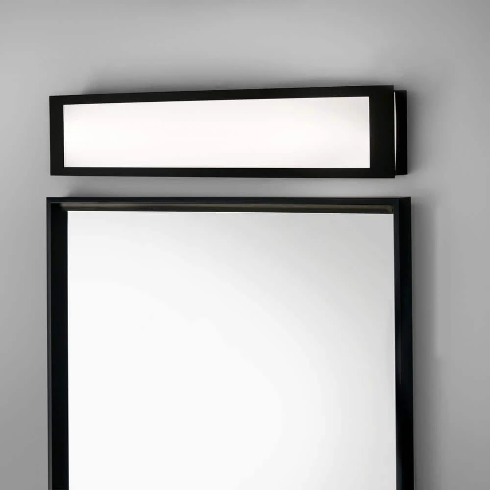 Woodbury 24.6 in. 1-Light Matte Black Integrated LED Bathroom Vanity Light Bar with Frosted Acrylic Shade by Hampton Bay 2 Woodbury 24.6 in. 1-Light Matte Black Integrated LED Bathroom Vanity Light Bar with Frosted Acrylic Shade by Hampton Bay - Image 2