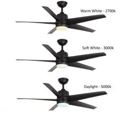 Mena 54 in. White Color Changing Integrated LED Indoor/Outdoor Matte Black Ceiling Fan with Light Kit and Remote Control by Hampton Bay 18 Mena 54 in. White Color Changing Integrated LED Indoor/Outdoor Matte Black Ceiling Fan with Light Kit and Remote Control by Hampton Bay -Hampton Bay Sales matte black with matte black blades hampton bay ceiling fans with lights 99919 1d 1000