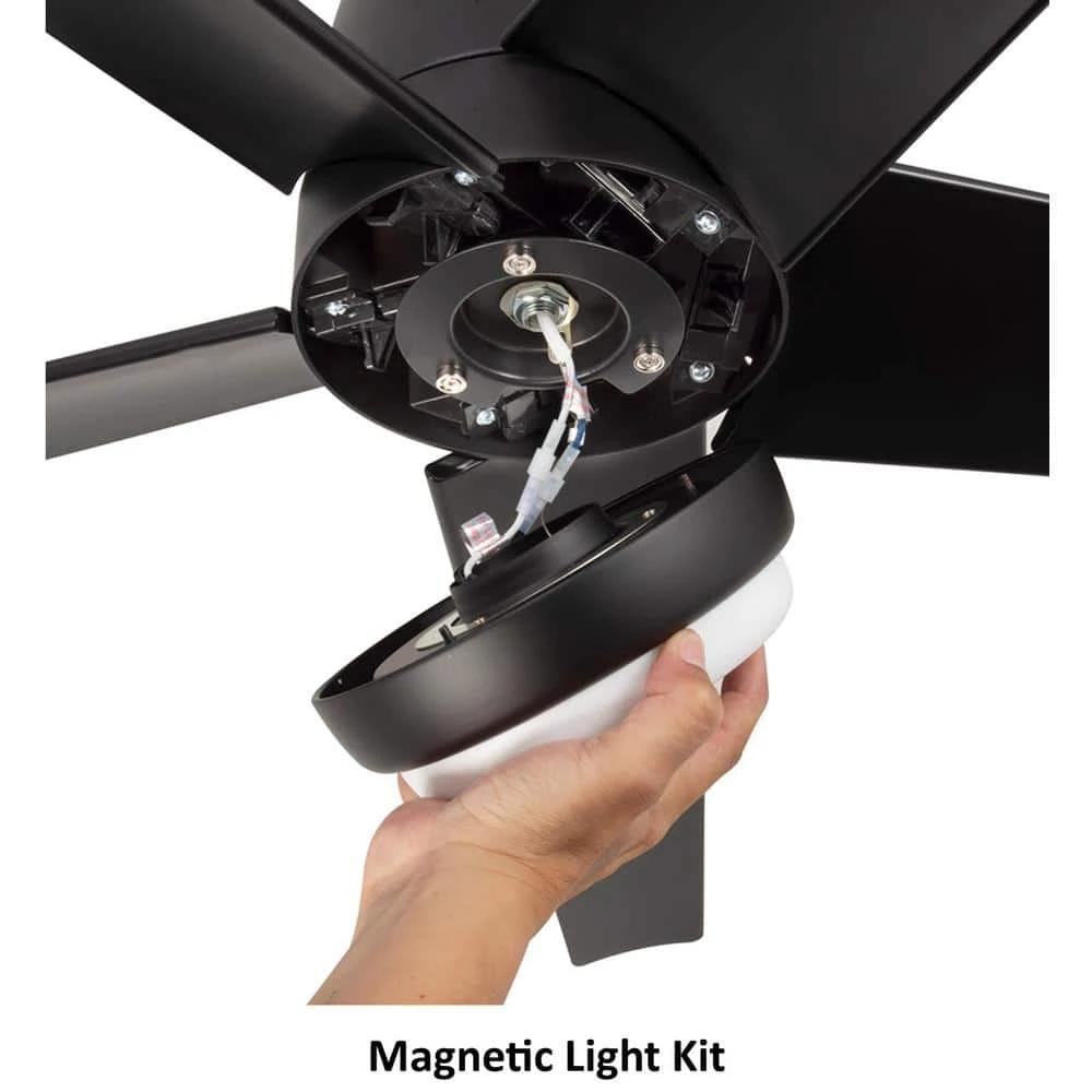 Mena 54 in. White Color Changing Integrated LED Indoor/Outdoor Matte Black Ceiling Fan with Light Kit and Remote Control by Hampton Bay 6 Mena 54 in. White Color Changing Integrated LED Indoor/Outdoor Matte Black Ceiling Fan with Light Kit and Remote Control by Hampton Bay - Image 6