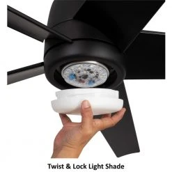 Mena 54 in. White Color Changing Integrated LED Indoor/Outdoor Matte Black Ceiling Fan with Light Kit and Remote Control by Hampton Bay 20 Mena 54 in. White Color Changing Integrated LED Indoor/Outdoor Matte Black Ceiling Fan with Light Kit and Remote Control by Hampton Bay -Hampton Bay Sales matte black with matte black blades hampton bay ceiling fans with lights 99919 77 1000