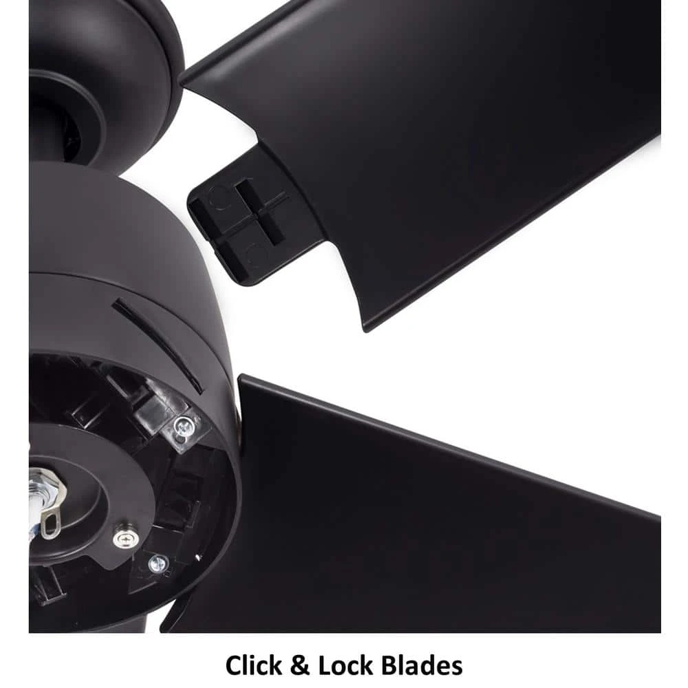 Mena 54 in. White Color Changing Integrated LED Indoor/Outdoor Matte Black Ceiling Fan with Light Kit and Remote Control by Hampton Bay 8 Mena 54 in. White Color Changing Integrated LED Indoor/Outdoor Matte Black Ceiling Fan with Light Kit and Remote Control by Hampton Bay - Image 8