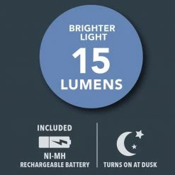 Solar 15 Lumens Matte Gunmetal Outdoor Integrated LED Path Light; Weather/Water/Rust Resistant by Hampton Bay -Hampton Bay Sales matte gunmetal hampton bay path lights 62000 1f 1000