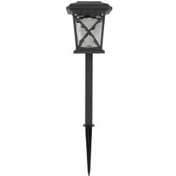 Solar 15 Lumens Matte Gunmetal Outdoor Integrated LED Path Light; Weather/Water/Rust Resistant by Hampton Bay