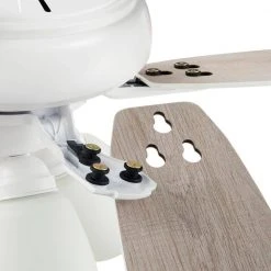 Hollis 52 in. Indoor LED Matte White Dry Rated Ceiling Fan with 5 Reversible Blades, Light Kit and Remote Control by Hampton Bay -Hampton Bay Sales matte white hampton bay ceiling fans with lights 52198 40 1000