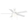 52 in. Corwin Indoor/Outdoor Matte White LED Ceiling Fan with Light Kit by Hampton Bay