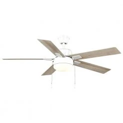 52 in. Corwin Indoor/Outdoor Matte White LED Ceiling Fan with Light Kit by Hampton Bay -Hampton Bay Sales matte white hampton bay ceiling fans with lights 56059 c3 1000