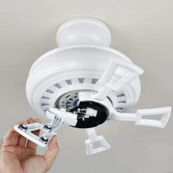 North Pond 52 in. Indoor/Outdoor LED Matte White Ceiling Fan with Light Kit, Reversible Motor and Reversible Blades by Hampton Bay -Hampton Bay Sales matte white hampton bay ceiling fans with lights 59216 4f 1000