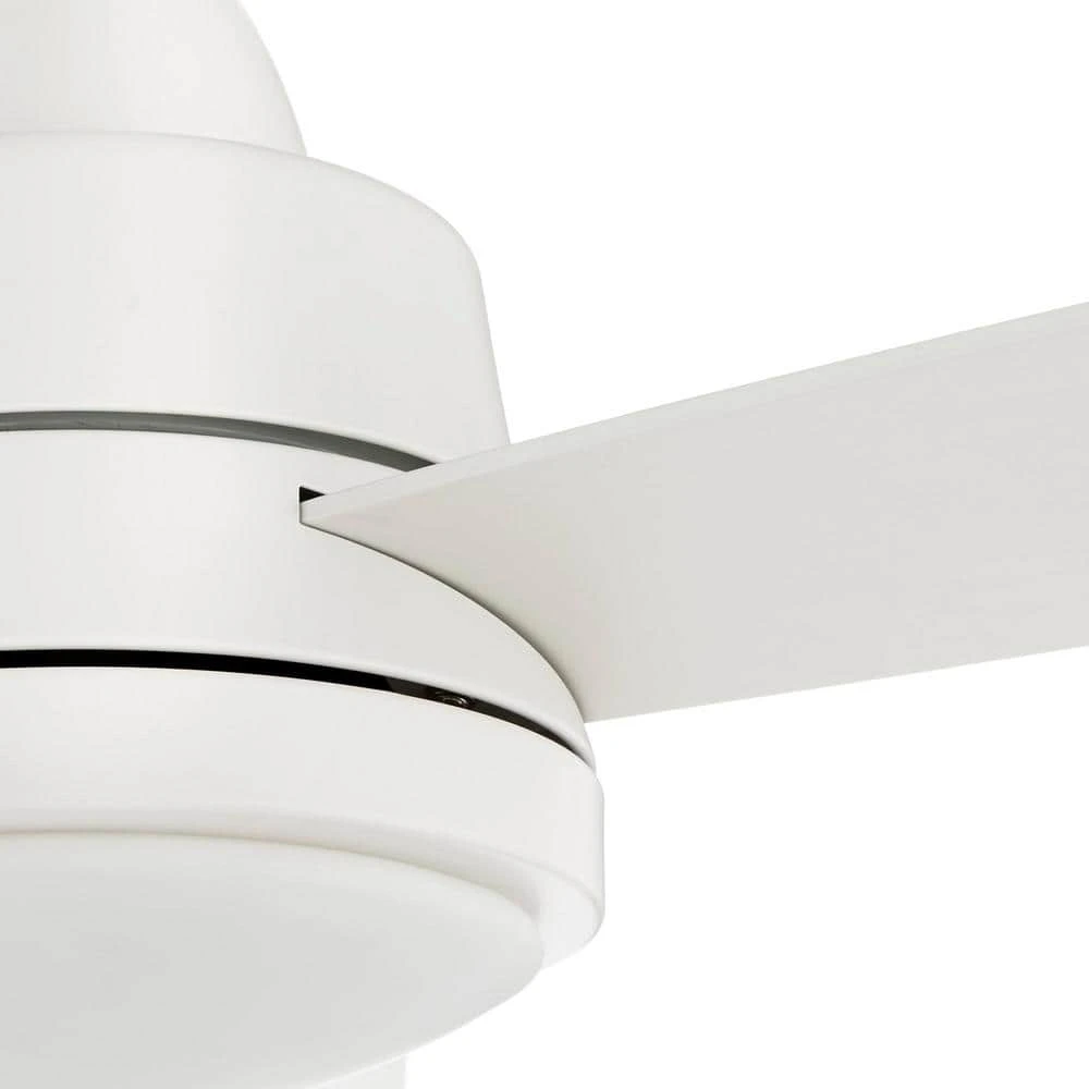 Caprice 52 in. Integrated LED Indoor Matte White Ceiling Fan with Light Kit and Remote Control by Hampton Bay 4 Caprice 52 in. Integrated LED Indoor Matte White Ceiling Fan with Light Kit and Remote Control by Hampton Bay - Image 4