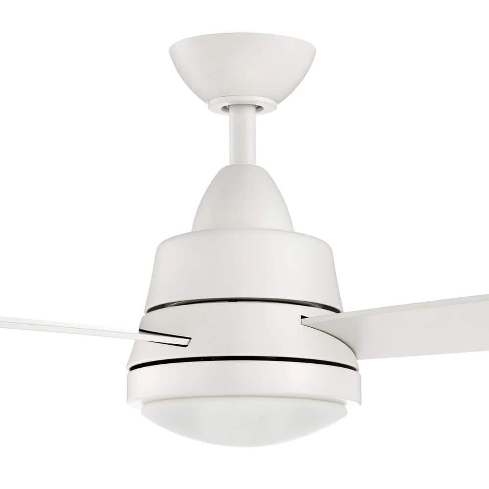 Caprice 52 in. Integrated LED Indoor Matte White Ceiling Fan with Light Kit and Remote Control by Hampton Bay 3 Caprice 52 in. Integrated LED Indoor Matte White Ceiling Fan with Light Kit and Remote Control by Hampton Bay - Image 3