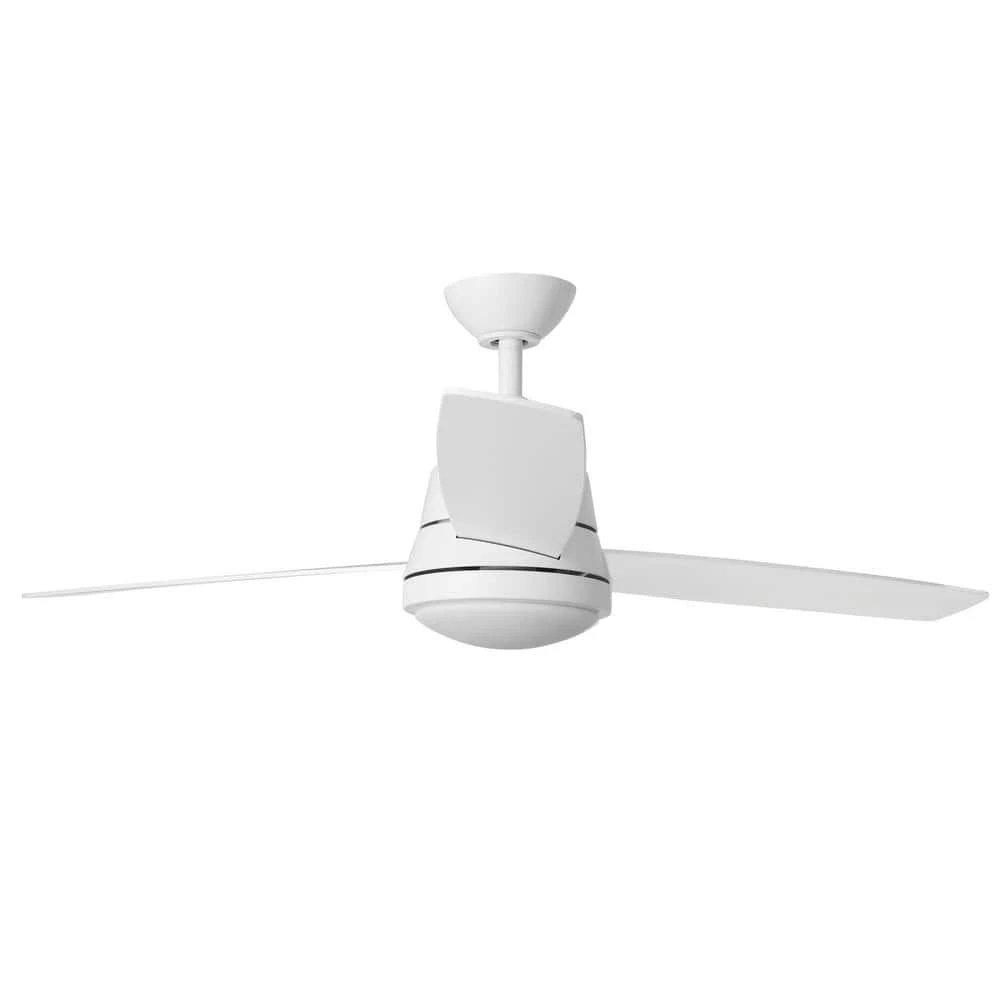 Caprice 52 in. Integrated LED Indoor Matte White Ceiling Fan with Light Kit and Remote Control by Hampton Bay 1 Caprice 52 in. Integrated LED Indoor Matte White Ceiling Fan with Light Kit and Remote Control by Hampton Bay