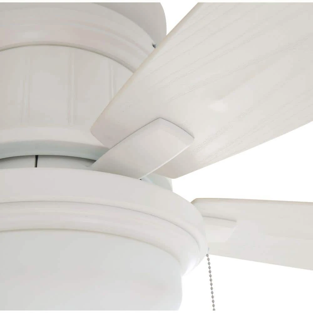 Roanoke 48 in. LED Indoor/Outdoor Matte White Ceiling Fan with Light Kit by Hampton Bay 5 Roanoke 48 in. LED Indoor/Outdoor Matte White Ceiling Fan with Light Kit by Hampton Bay - Image 5