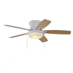Roanoke 48 in. LED Indoor/Outdoor Matte White Ceiling Fan with Light Kit by Hampton Bay 25 Roanoke 48 in. LED Indoor/Outdoor Matte White Ceiling Fan with Light Kit by Hampton Bay -Hampton Bay Sales matte white hampton bay ceiling fans with lights yg216 mwh 31 1000