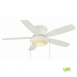 Roanoke 48 in. LED Indoor/Outdoor Matte White Ceiling Fan with Light Kit by Hampton Bay 15 Roanoke 48 in. LED Indoor/Outdoor Matte White Ceiling Fan with Light Kit by Hampton Bay -Hampton Bay Sales matte white hampton bay ceiling fans with lights yg216 mwh 40 1000