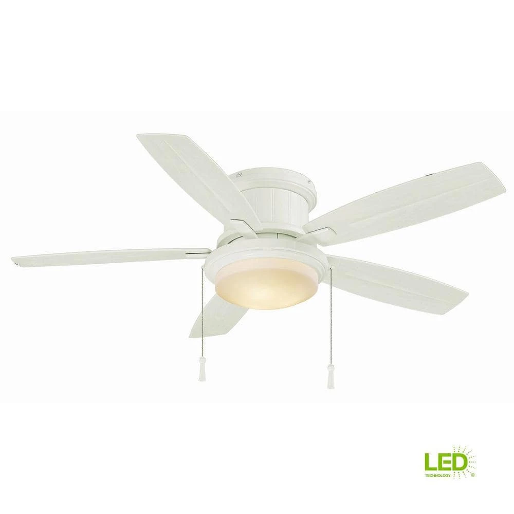 Roanoke 48 in. LED Indoor/Outdoor Matte White Ceiling Fan with Light Kit by Hampton Bay 3 Roanoke 48 in. LED Indoor/Outdoor Matte White Ceiling Fan with Light Kit by Hampton Bay - Image 3