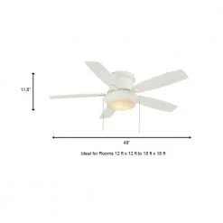 Roanoke 48 in. LED Indoor/Outdoor Matte White Ceiling Fan with Light Kit by Hampton Bay 16 Roanoke 48 in. LED Indoor/Outdoor Matte White Ceiling Fan with Light Kit by Hampton Bay -Hampton Bay Sales matte white hampton bay ceiling fans with lights yg216 mwh a0 1000