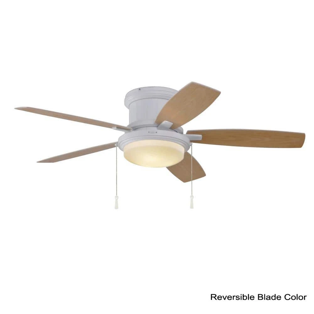 Roanoke 48 in. LED Indoor/Outdoor Matte White Ceiling Fan with Light Kit by Hampton Bay 2 Roanoke 48 in. LED Indoor/Outdoor Matte White Ceiling Fan with Light Kit by Hampton Bay - Image 2