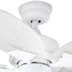 Lillycrest 52 in. Indoor/Outdoor Matte White Ceiling Fan with Downrod and Reversible Motor; Light Kit Adaptable by Hampton Bay -Hampton Bay Sales matte white hampton bay ceiling fans without lights 32718 4f 1000
