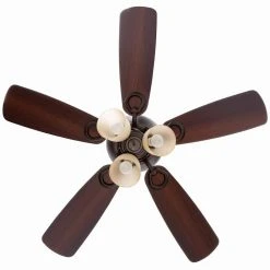 Whitlock 44 in. LED Indoor Mediterranean Bronze Ceiling Fan with Light Kit by Hampton Bay -Hampton Bay Sales mediterranean bronze hampton bay ceiling fans with lights 52644 1f 1000