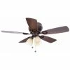 Whitlock 44 in. LED Indoor Mediterranean Bronze Ceiling Fan with Light Kit by Hampton Bay