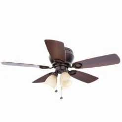 Whitlock 44 in. LED Indoor Mediterranean Bronze Ceiling Fan with Light Kit by Hampton Bay -Hampton Bay Sales mediterranean bronze hampton bay ceiling fans with lights 52644 76 1000
