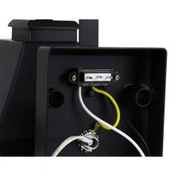 1-Light Midnight Black Integrated LED Outdoor Flicker Flame Effect Decorative Selectable Color Lantern Sconce Wall Light by Hampton Bay -Hampton Bay Sales midnight black hampton bay outdoor sconces lan15 3wy blk hd c3 1000