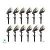 9.8-Watt Millennium Black Outdoor Integrated LED Landscape Flood Lights with Adjustable Light Color (12-pack) by Hampton Bay