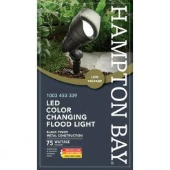 13.3-Watt Millennium Black Adjustable Light Color Outdoor Integrated LED Landscape Flood Light by Hampton Bay -Hampton Bay Sales millennium black hampton bay landscape flood lights iwh1501ll 5 1f 1000