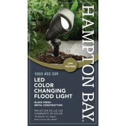 13.3-Watt Millennium Black Adjustable Light Color Outdoor Integrated LED Landscape Flood Light by Hampton Bay -Hampton Bay Sales millennium black hampton bay landscape flood lights iwh1501ll 5 44 1000