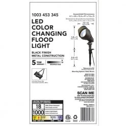 17-Watt Millennium Black Adjustable Light Color Outdoor Integrated LED Landscape Flood Light by Hampton Bay 11 17-Watt Millennium Black Adjustable Light Color Outdoor Integrated LED Landscape Flood Light by Hampton Bay -Hampton Bay Sales millennium black hampton bay landscape flood lights iwh1501ll 7 fa 1000