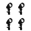 4.5-Watt Millennium Black Adjustable Light Color Outdoor Integrated LED Landscape Flood Light (4-Pack) by Hampton Bay