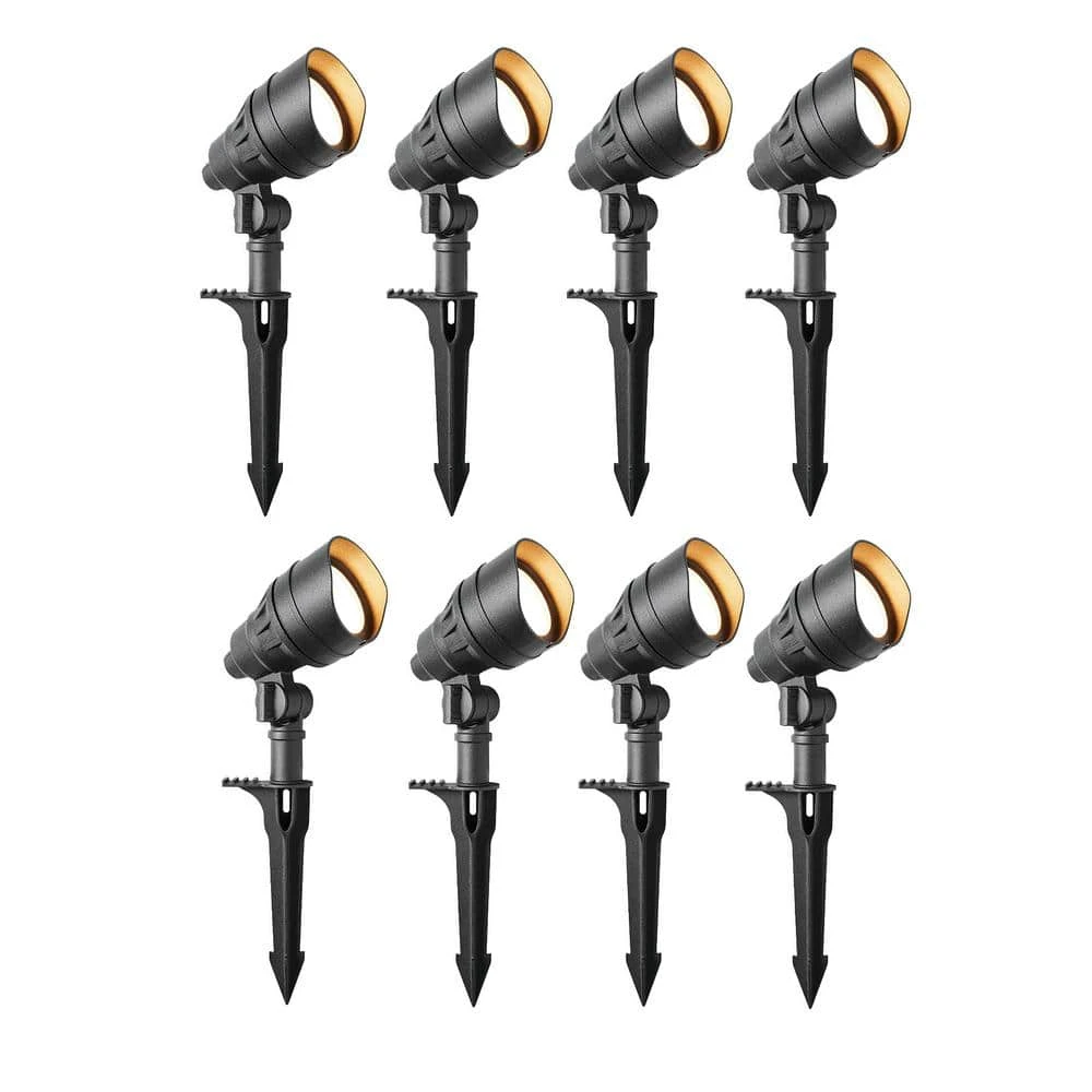 4.5-Watt Millennium Black Outdoor Integrated LED Landscape Flood Lights with Adjustable Light Color (8-pack) by Hampton Bay 1 4.5-Watt Millennium Black Outdoor Integrated LED Landscape Flood Lights with Adjustable Light Color (8-pack) by Hampton Bay