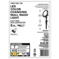 9.8-Watt Black Adjustable Light Color Outdoor Integrated LED Landscape Flood Light by Hampton Bay -Hampton Bay Sales millennium black hampton bay landscape flood lights iwh5101l 2 fa 1000