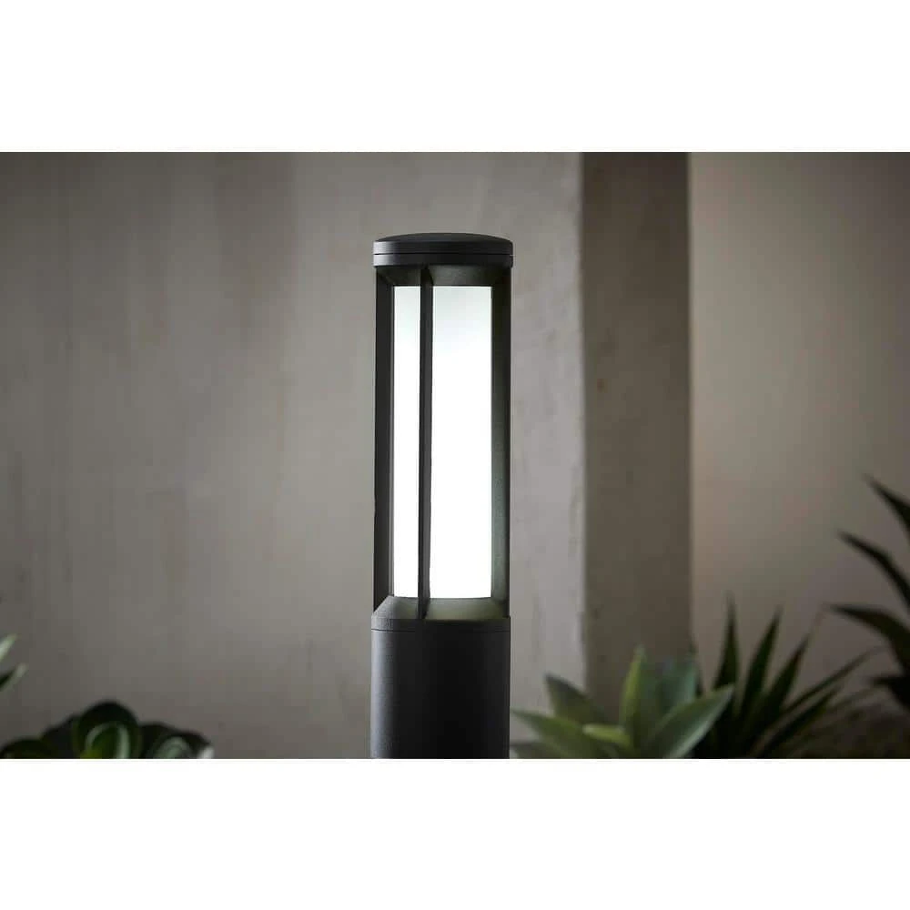 Madison Low Voltage Black Integrated LED Path Light with Frosted Glass by Hampton Bay 4 Madison Low Voltage Black Integrated LED Path Light with Frosted Glass by Hampton Bay - Image 4