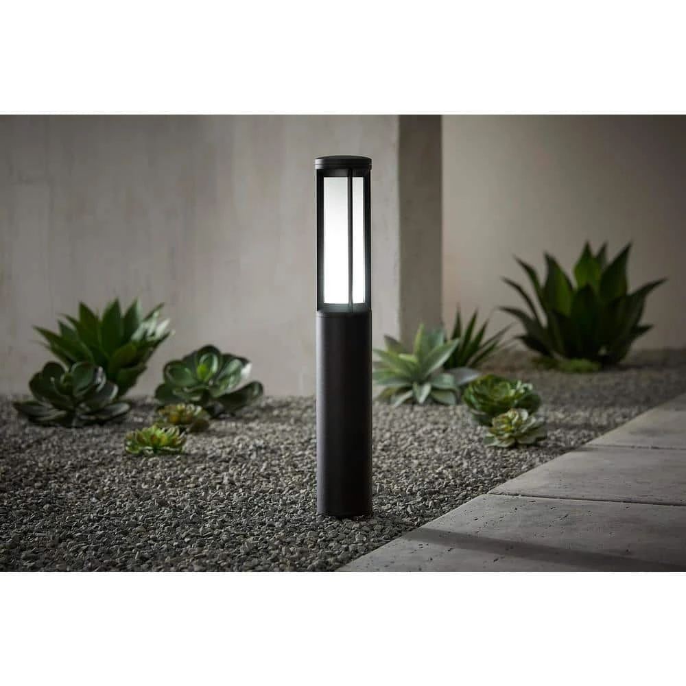 Madison Low Voltage Black Integrated LED Path Light with Frosted Glass by Hampton Bay 2 Madison Low Voltage Black Integrated LED Path Light with Frosted Glass by Hampton Bay - Image 2