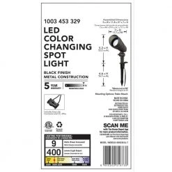 9.8-Watt Millennium Black Adjustable Light Color Outdoor Integrated LED Landscape Spot Light by Hampton Bay -Hampton Bay Sales millennium black hampton bay spotlights iwh2301ll 7 fa 1000