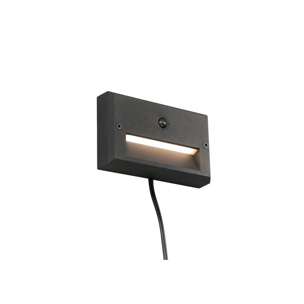 Low Voltage Black Motion Sensing Integrated LED Stair Light with Frosted Acrylic Lens by Hampton Bay 1 Low Voltage Black Motion Sensing Integrated LED Stair Light with Frosted Acrylic Lens by Hampton Bay