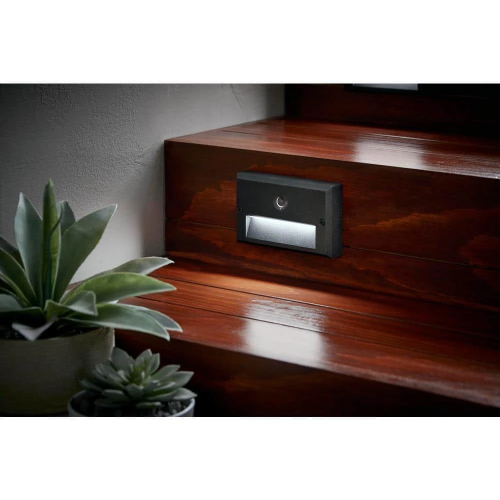 Low Voltage Black Motion Sensing Integrated LED Stair Light with Frosted Acrylic Lens by Hampton Bay 2 Low Voltage Black Motion Sensing Integrated LED Stair Light with Frosted Acrylic Lens by Hampton Bay - Image 2